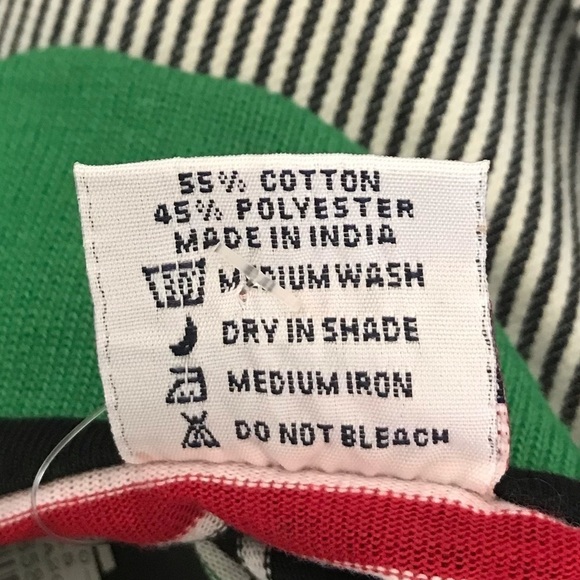 Vintage Red Chillies Green Red Stripe Short Sleeve Polo Shirt - Picture 7 of 8